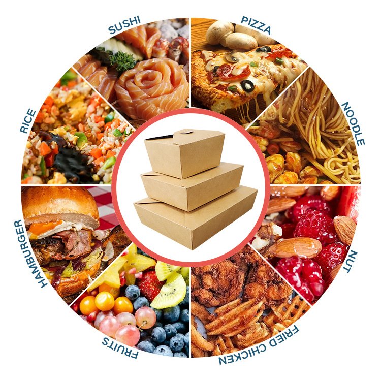 2 Kraft Paper Food Box