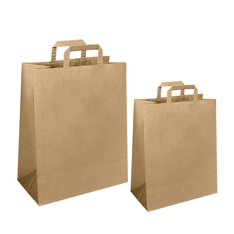 21 Kraft Flat Handle Paper Bag (27*21*11cm)