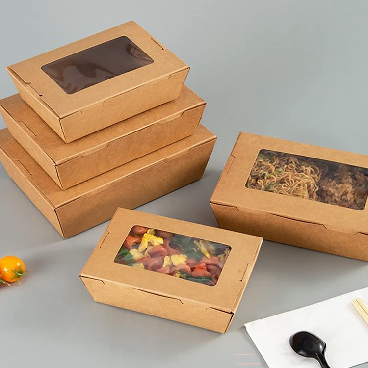 22 Kraft Paper Food Box With Window
