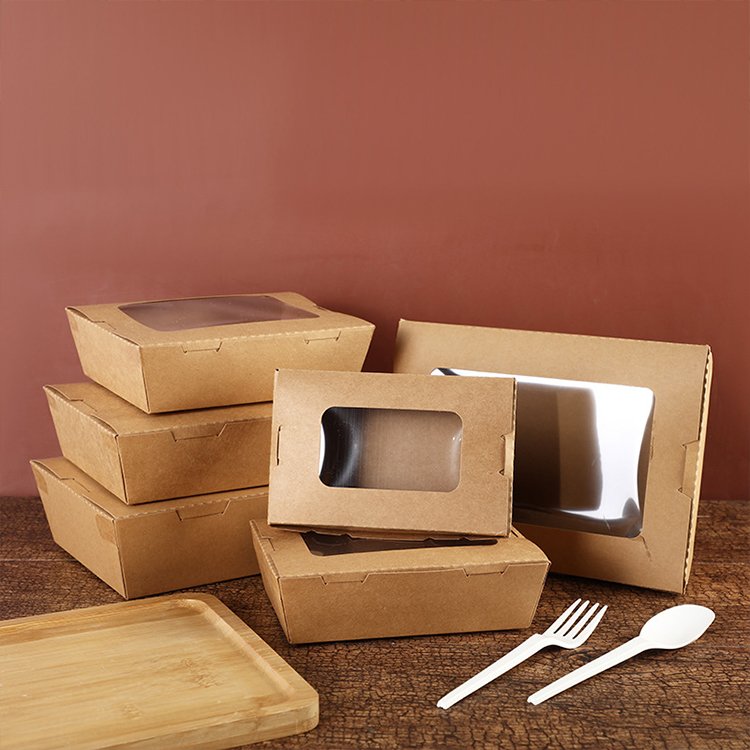 27 Kraft Paper Food Box With Window