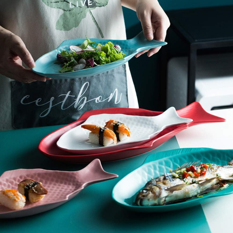 32 Special Shaped Paper Plate (Fish-Shaped Paper Plate)