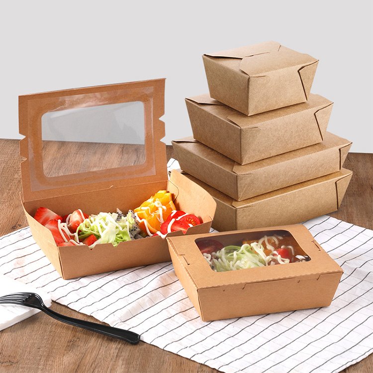 35 Kraft Paper Food Box With Window