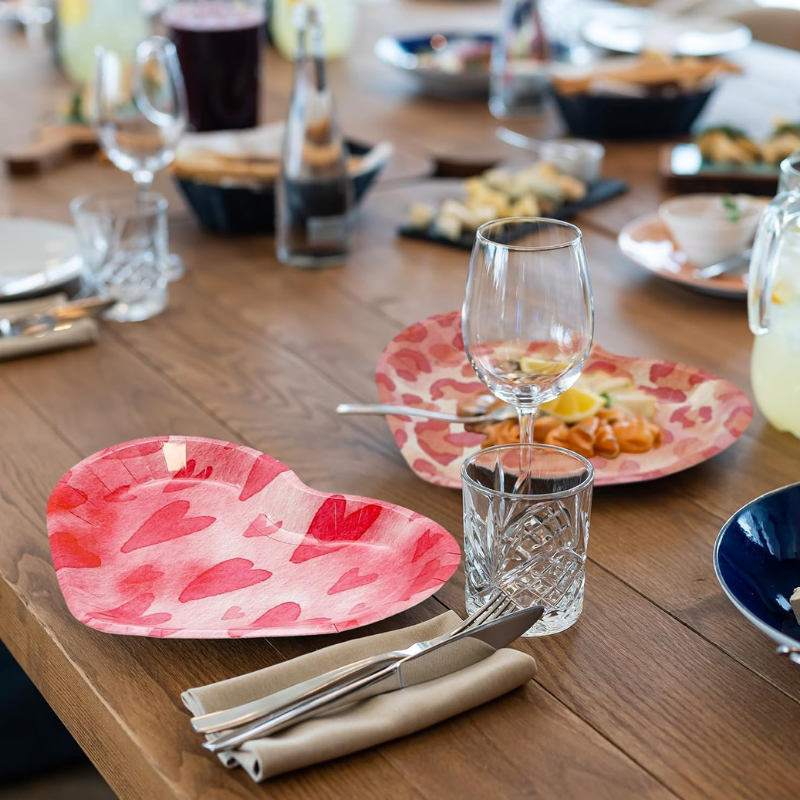 36 Special Shaped Paper Plate (Heart-Shaped Paper Plate)