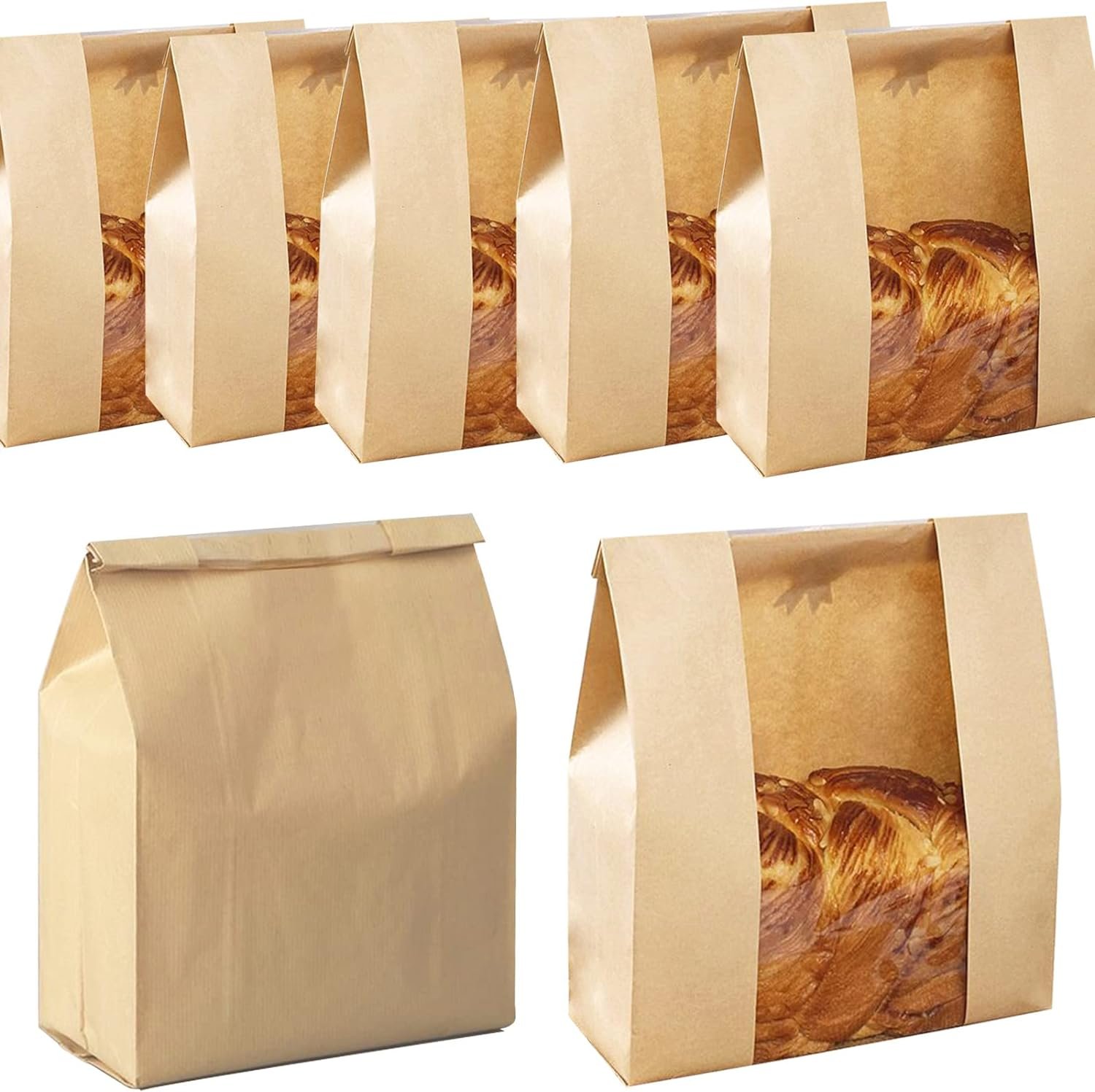 78 Brown Eight-Sided Sealed Paper Bag (28*22*11cm)