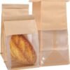 Brown Eight-Sided Sealed Paper Bag (28*17.5*12cm)