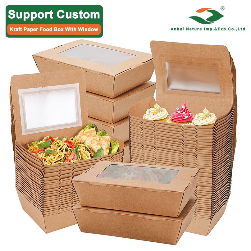 Kraft Paper Food Box With Window