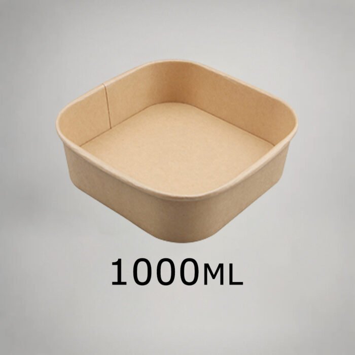 方形纸碗1000ML-2 1000ML-B Rectangle Salad Bowl
