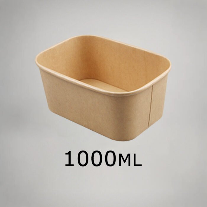 方形纸碗1000ML 1000ML Rectangle Salad Bowl