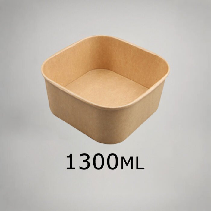 方形纸碗1300ML 1300ML Rectangle Salad Bowl