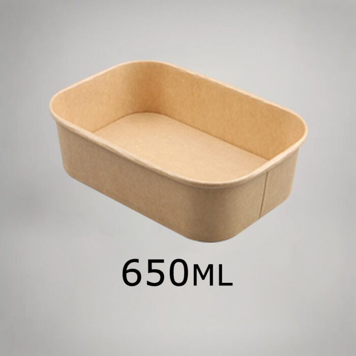 方形纸碗650ML 650ML Rectangle Salad Bowl