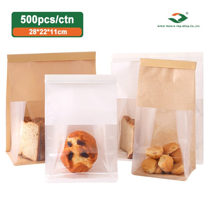 White Eight-Sided Sealed Paper Bag (28*22*11cm)