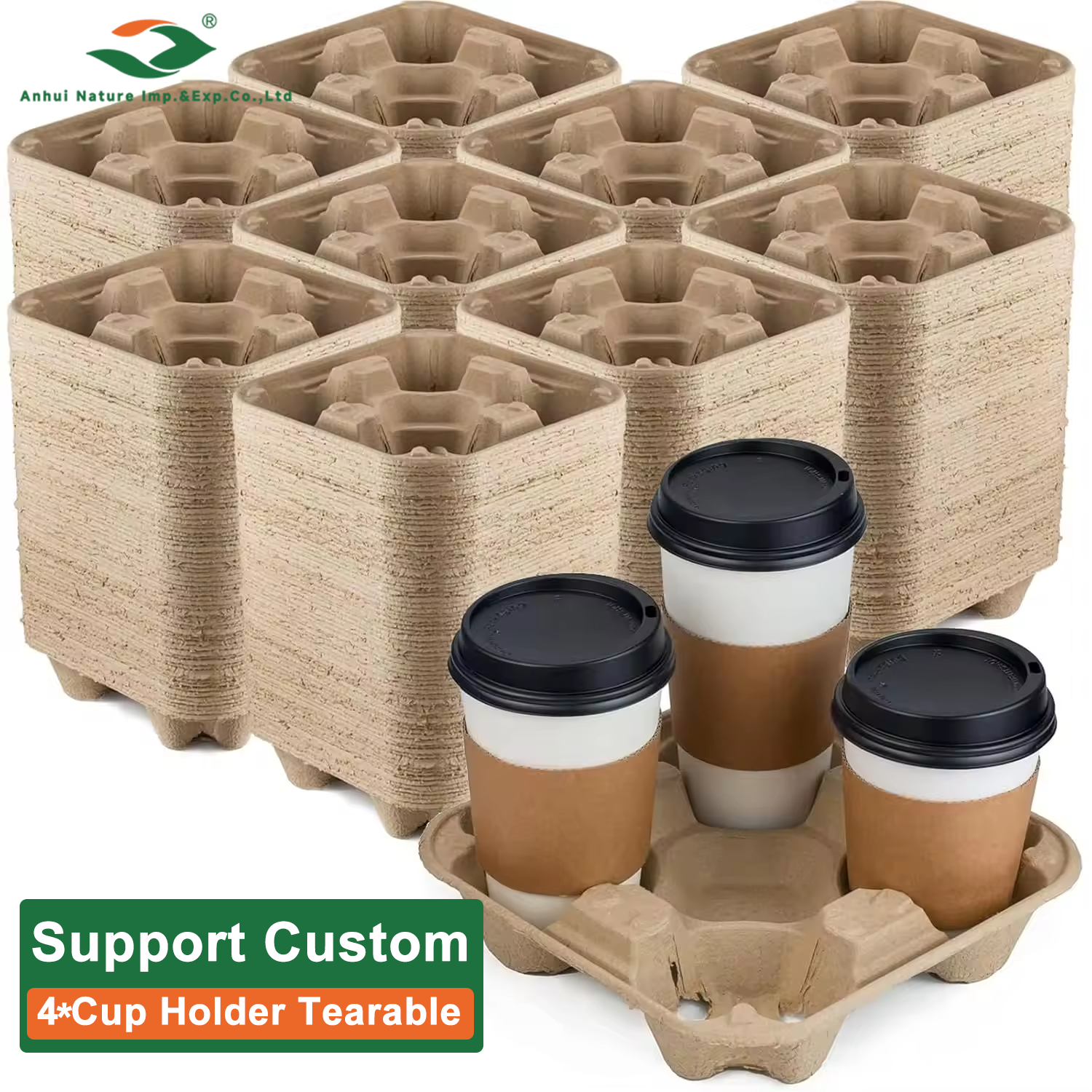 Paper Cup Holder (4*Cup Holder Tearable)