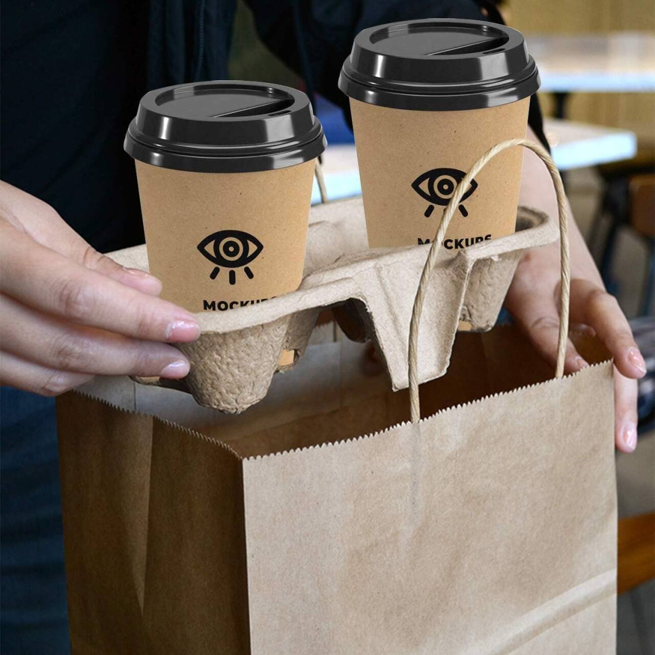 QQ图片20231214114309 Paper Cup Holder (2*Cup Holder Tearable)