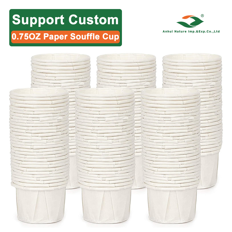白色0.75OZ 0.75OZ Paper Souffle Cup